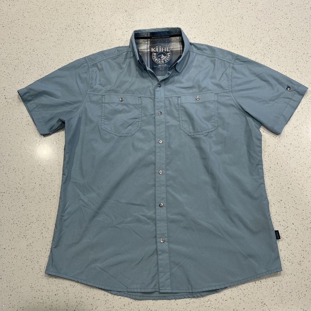 Kuhl Short Sleeve Shirt Pockets Blue Men's Medium